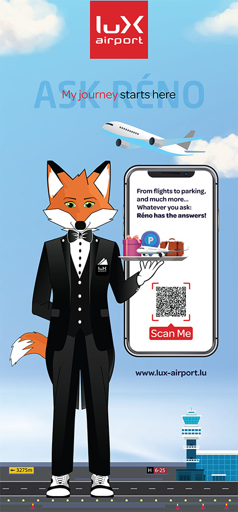 Ask Réno — in-terminal poster by the InfoDesk