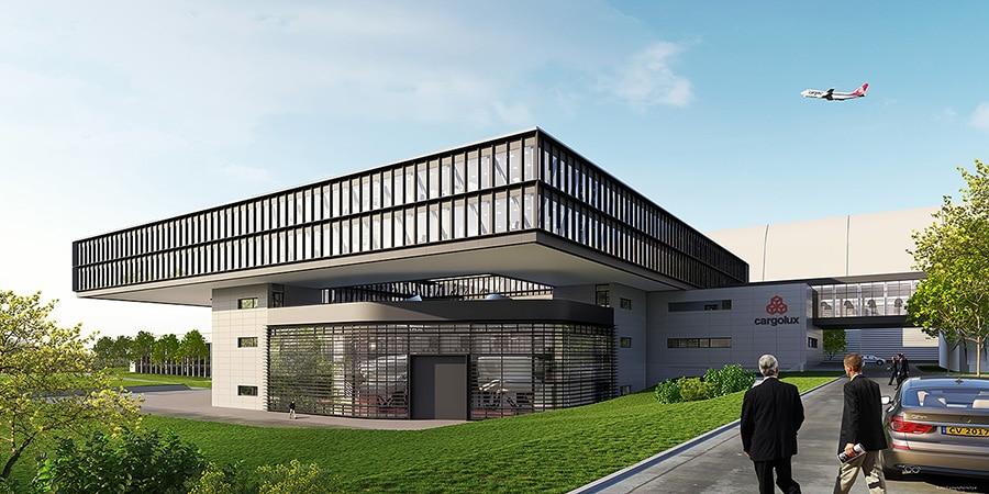 Rendering Of The New Cargolux Headquarter At Luxembourg Airport. The New Building Of The Company Will Bring Everyone Under One Roof.