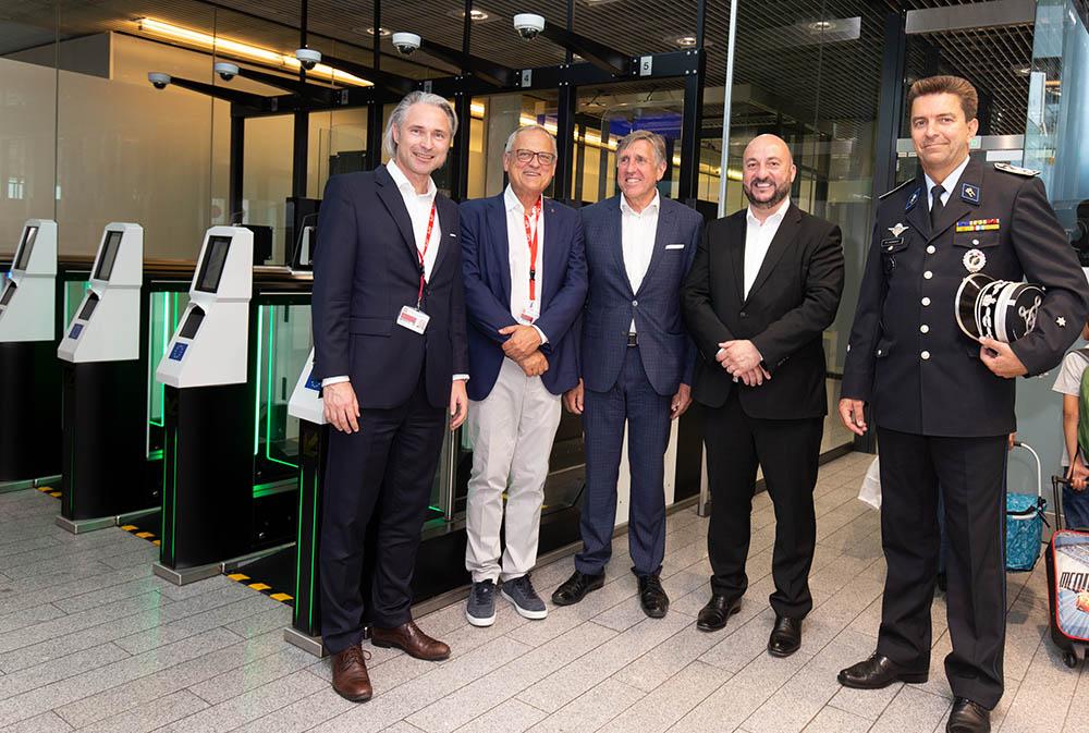 From Left To Right: René Steinhaus (Ceo Ad Intérim Lux-Airport), Tom Weisgerber (Chairman Of The Board Of Directors At Lux-Airport), Francois Bausch (Minister For Sustainable Development And Infrastructure), Etienne Schneider (Deputy Prime Minister And Minister Of The Economy And Internal Security), Philippe Schrantz (Directeur Général Police Luxembourg)