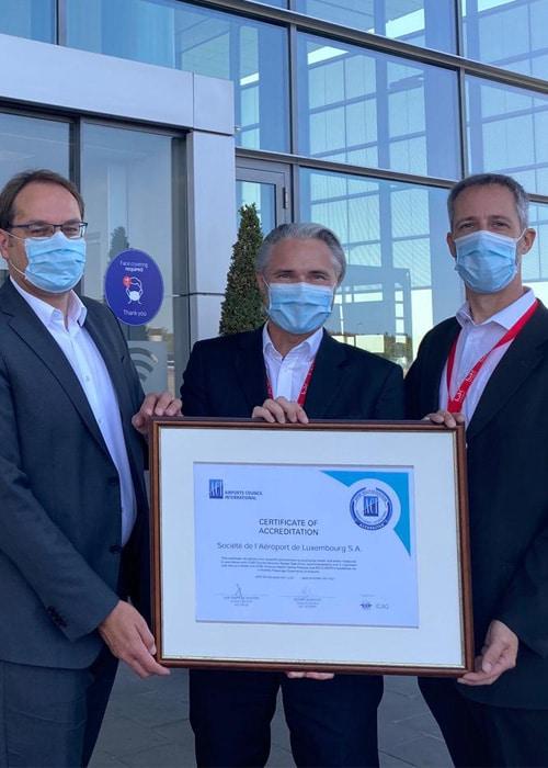 Luxembourg Airport Certified First In Central Europe For Its Covid-19 Preventive Measures By The Aci