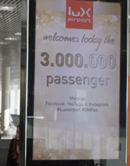Lux-Airport Celebrates Its 3 Millionth Passenger