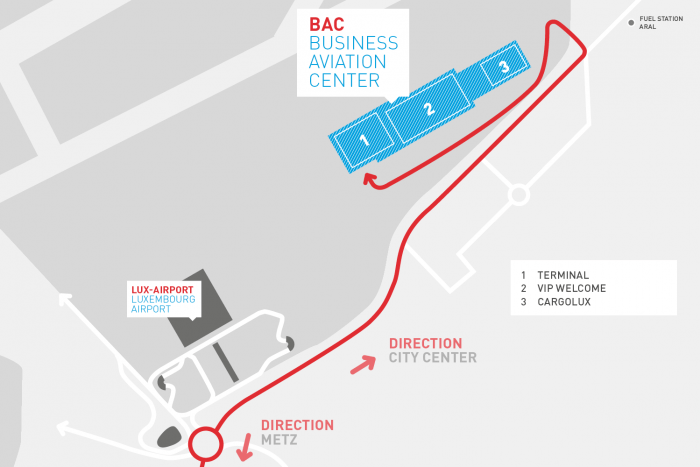 Carte Du Centre D'aviation D'affaires