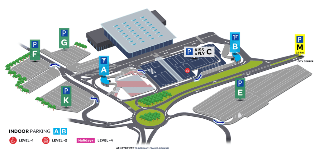 Luxembourg Airport Official Parking Locations