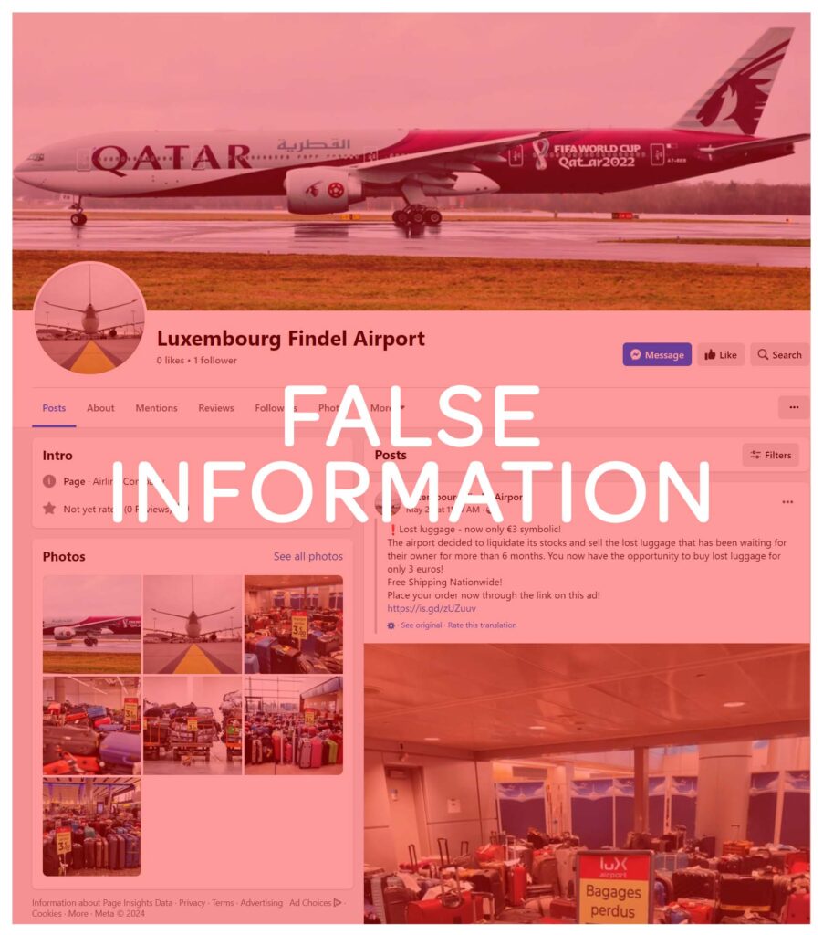 False Infro Fraud Bags