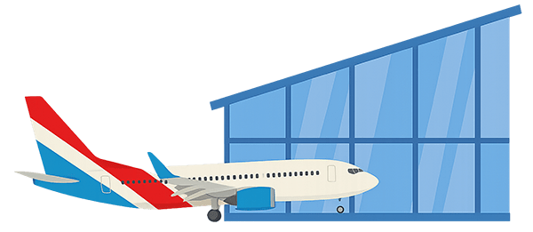 Avion Au Terminal De Luxembourg Airport